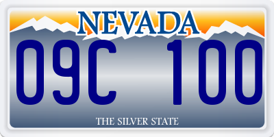 NV license plate 09C100