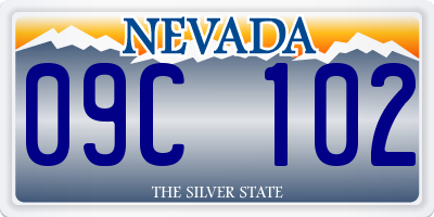 NV license plate 09C102