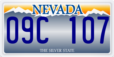 NV license plate 09C107