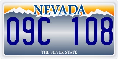 NV license plate 09C108