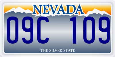 NV license plate 09C109