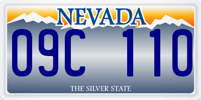 NV license plate 09C110