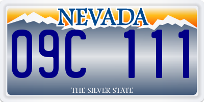 NV license plate 09C111
