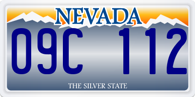 NV license plate 09C112