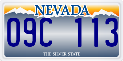 NV license plate 09C113