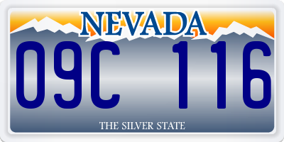 NV license plate 09C116