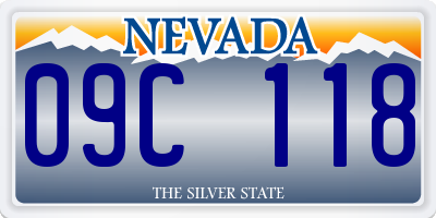 NV license plate 09C118