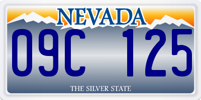 NV license plate 09C125