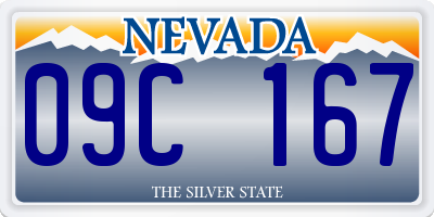 NV license plate 09C167