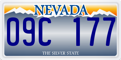 NV license plate 09C177