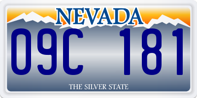 NV license plate 09C181