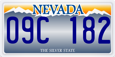 NV license plate 09C182