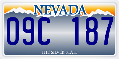 NV license plate 09C187