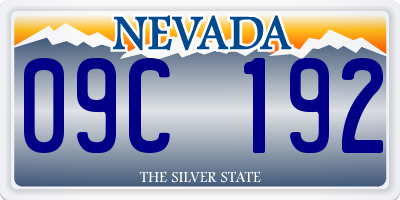 NV license plate 09C192