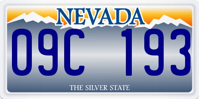 NV license plate 09C193