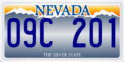 NV license plate 09C201