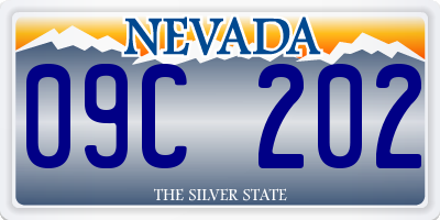 NV license plate 09C202
