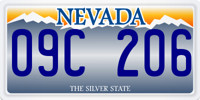 NV license plate 09C206