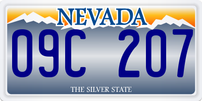 NV license plate 09C207