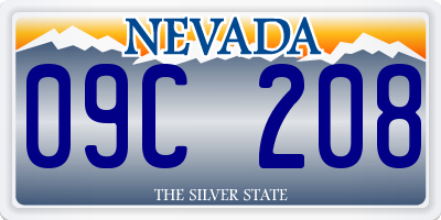 NV license plate 09C208