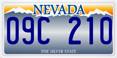 NV license plate 09C210