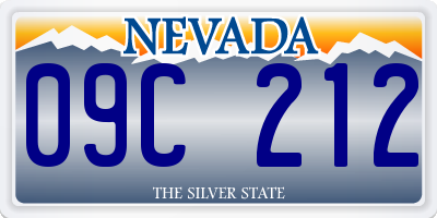 NV license plate 09C212