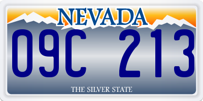 NV license plate 09C213