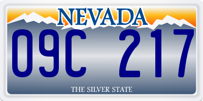 NV license plate 09C217