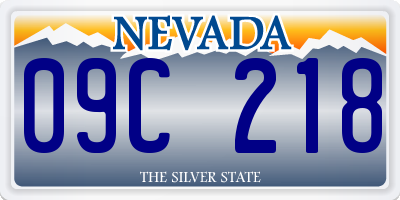 NV license plate 09C218