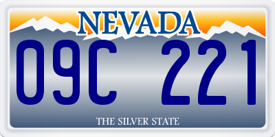 NV license plate 09C221