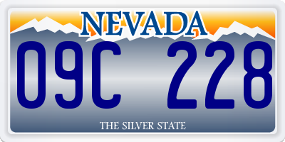 NV license plate 09C228