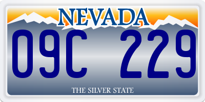 NV license plate 09C229