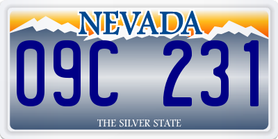 NV license plate 09C231