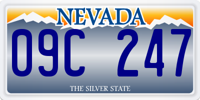 NV license plate 09C247