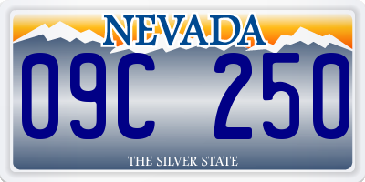 NV license plate 09C250