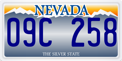 NV license plate 09C258