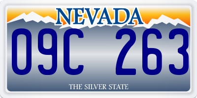 NV license plate 09C263