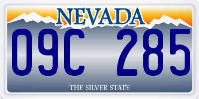 NV license plate 09C285