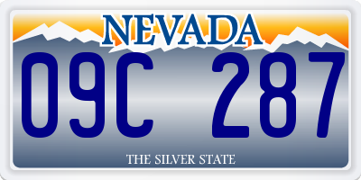 NV license plate 09C287