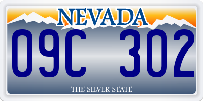 NV license plate 09C302