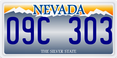 NV license plate 09C303