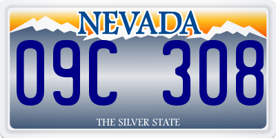 NV license plate 09C308