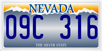 NV license plate 09C316