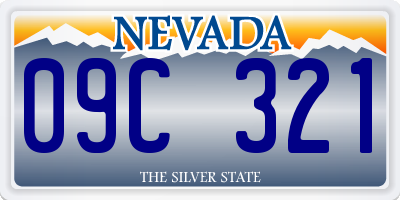 NV license plate 09C321