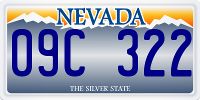 NV license plate 09C322