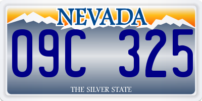 NV license plate 09C325