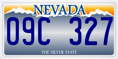 NV license plate 09C327