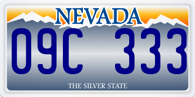 NV license plate 09C333