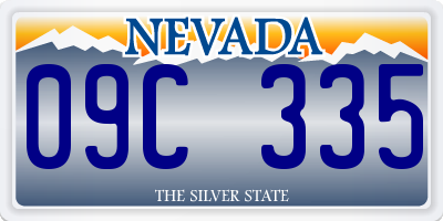 NV license plate 09C335