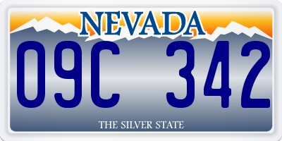 NV license plate 09C342